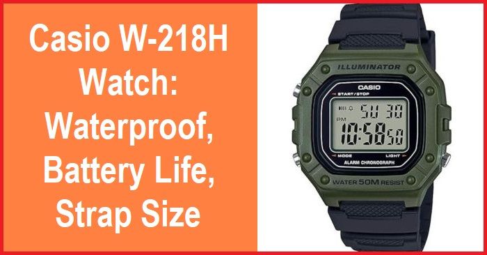 Casio W-218H Watch: Durable Waterproof Design, Long-lasting Battery Life, and Adjustable Strap Size