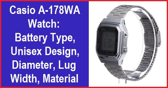 Casio A-178WA: unisex watch with classic style, durable materials, and reliable battery.