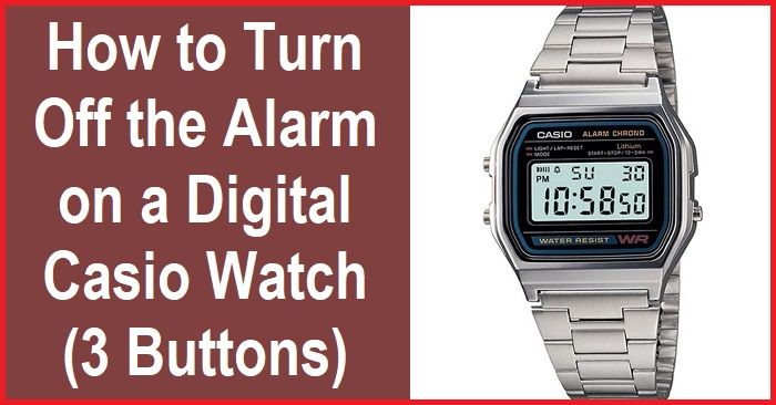 Digital Casio Watch Turn Off Alarm Three Buttons